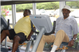 2 seniors on bike machines in the Fitness Room