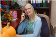 Volunteer answering the telephone