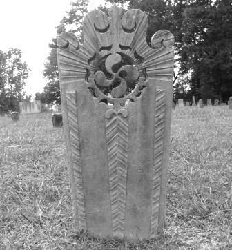 Black and White Headstone
