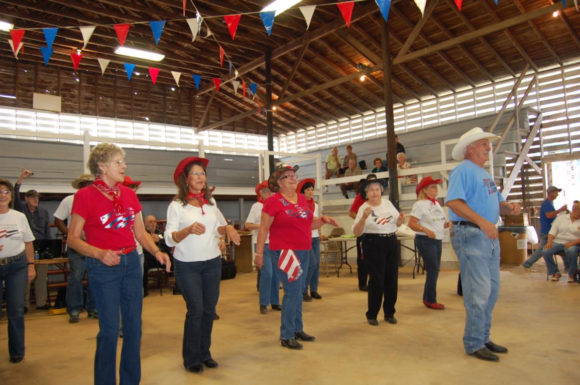 Line dance group during the 2014 Fair