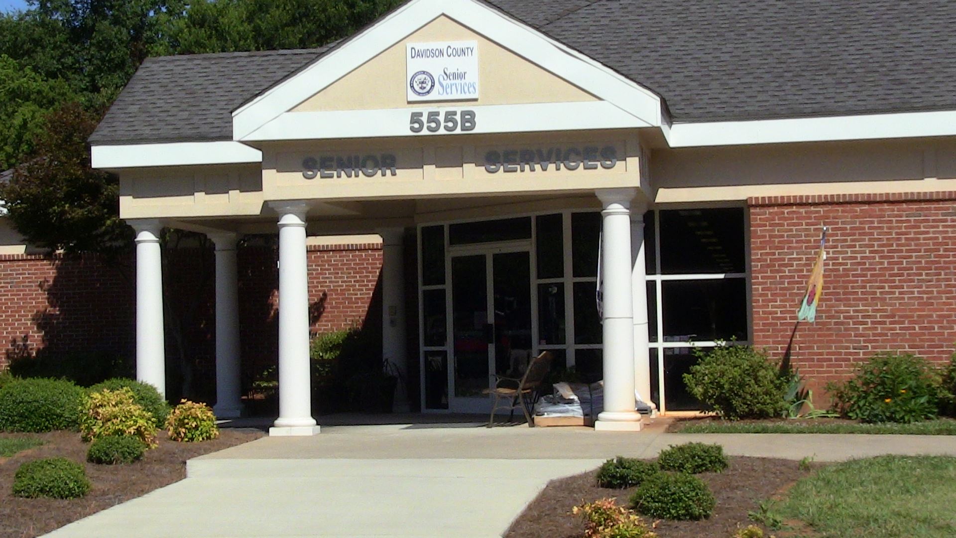 Close up of Senior Services building in Lexington