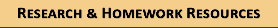 Research and Homework Resources
