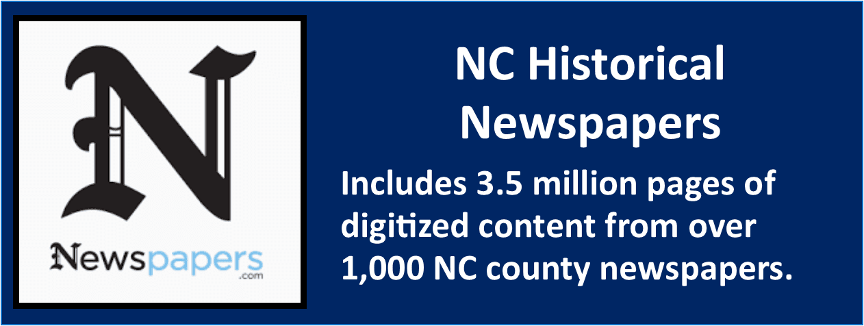 NC Historical Newspapers Opens in new window